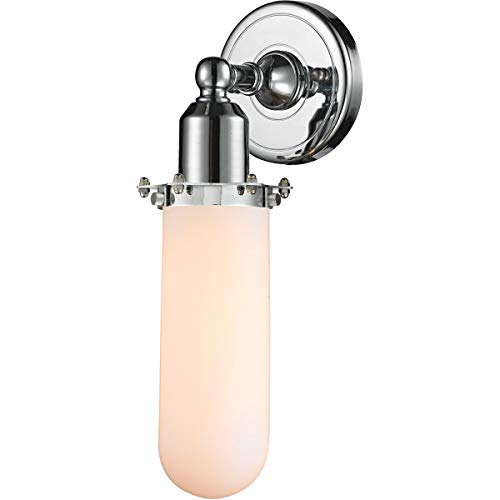 Innovations 900-1W-PC-CE228-PC-W Centri 1 Light Wall Sconce - Modern Polished Chrome Finish - Part of The Austere Collection - Perfect for Bedroom, Hallway, or Entryway Lighting