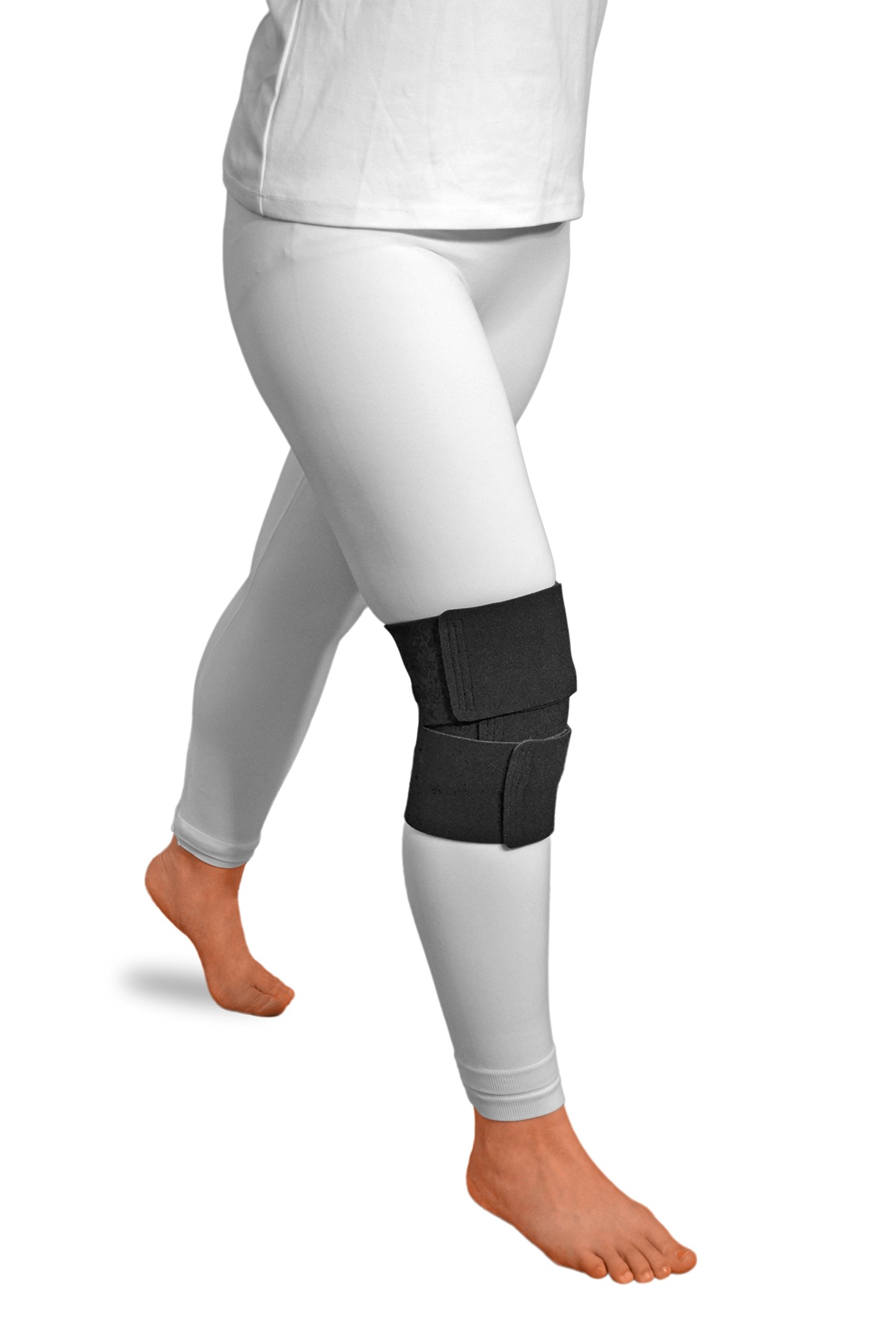 ReadyWrap Black Knee Small 20 cm Compression Wrap - Support for Running, Sports & Recovery - Ideal for Athletes & Active Lifestyles