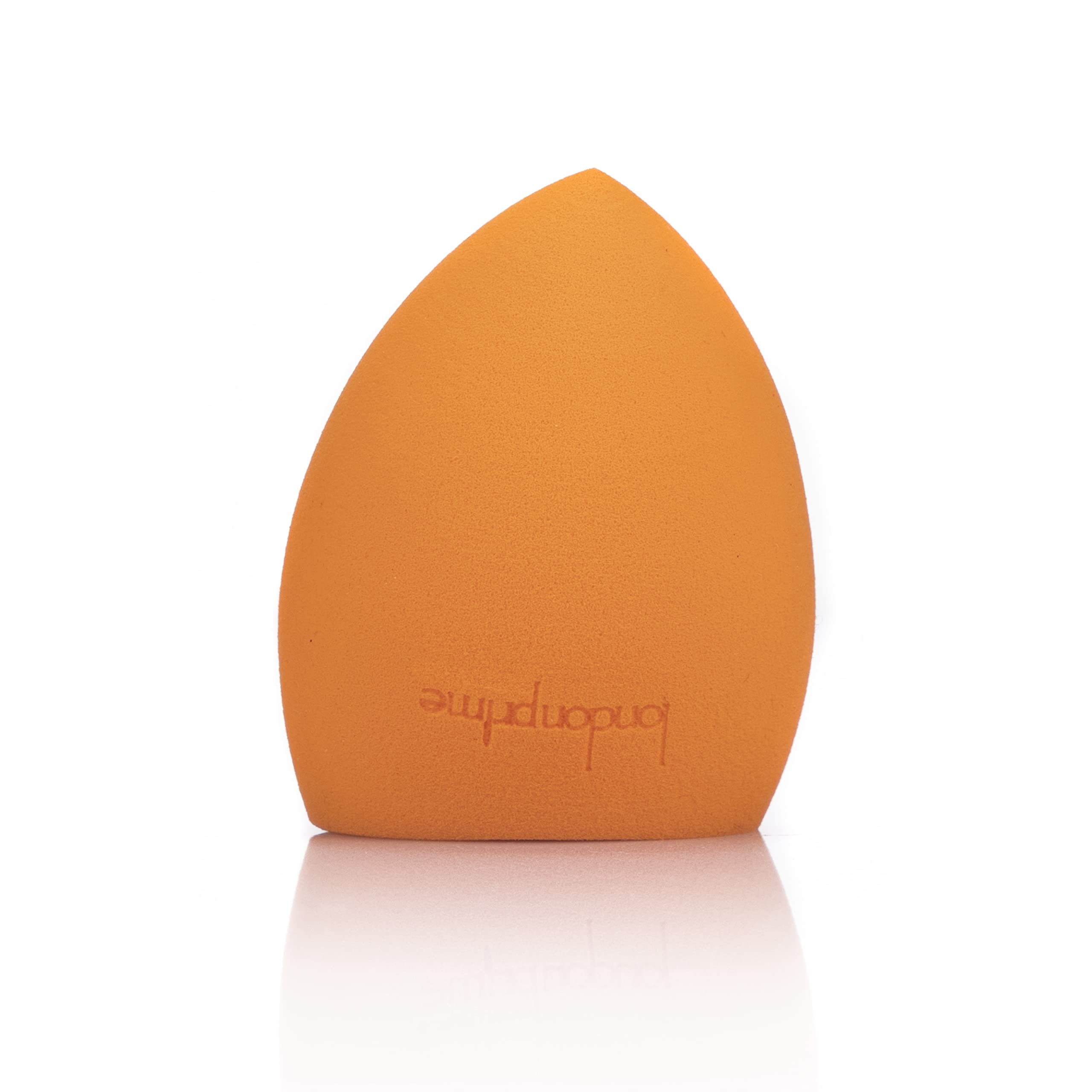 London Prime Precision Beauty Blender - Orange Makeup Sponge for Flawless Foundation & Concealer Application | Perfect for Liquid, Cream & Powder Cosmetics