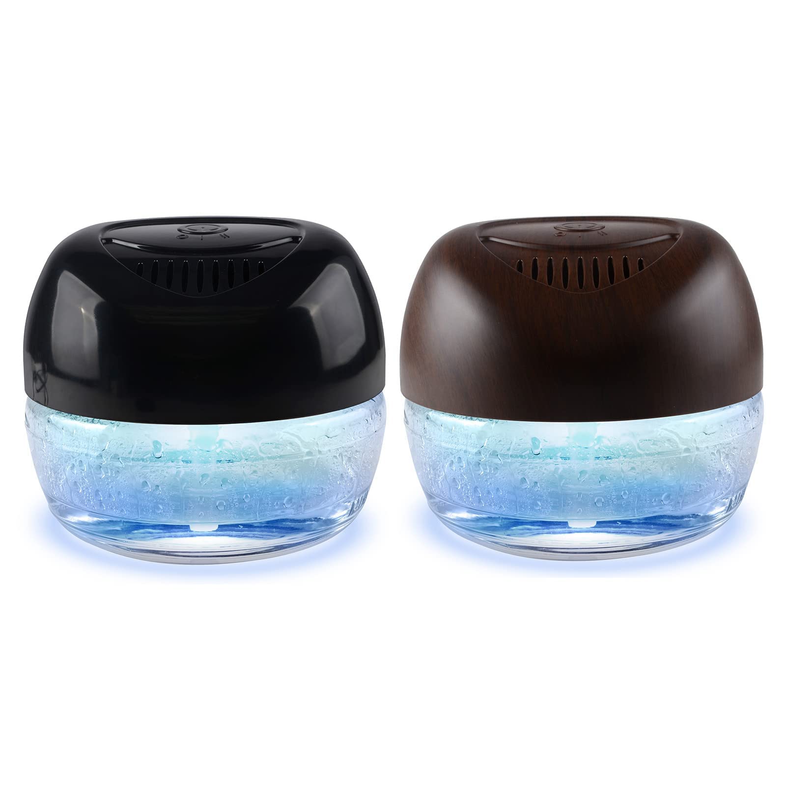 2-Pack Water-Based Air Purifier & Freshener with 7 LED Color Changing Mood Lights - Aromatherapy Diffuser for Home, Office, Bedroom, and Living Room - Eliminates Odors & Enhances Relaxation