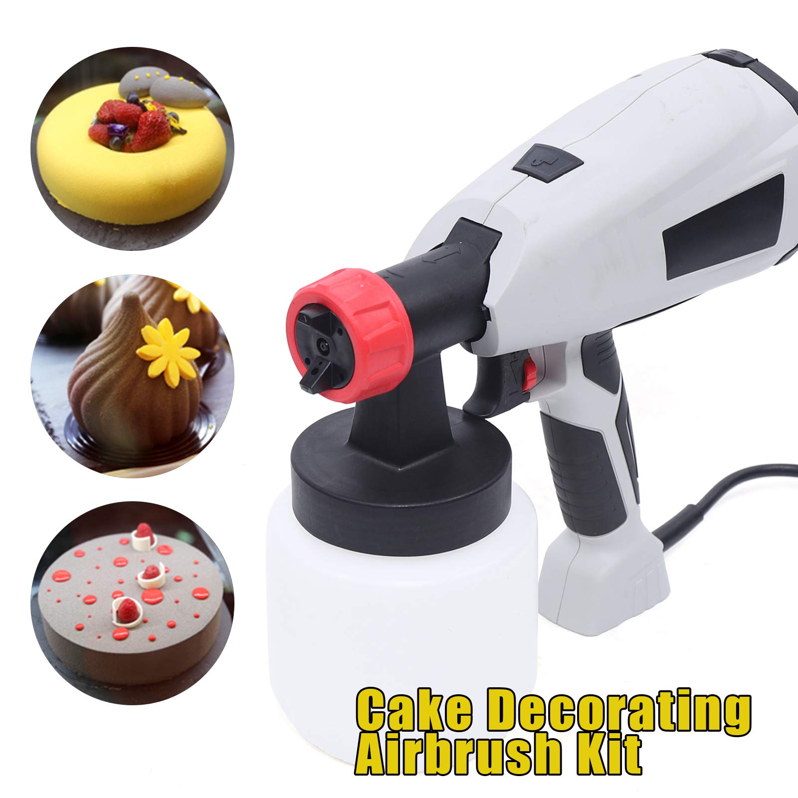 500W Chocolate Spray Gun Kit - Manual Wet Desserts Sandblasting Machine for Cake & Pastry Decorating | Airbrush Tool for Baking, Dessert Art & Craft Decorations (Perfect for Birthday Cakes, Wedding Desserts & DIY Food Art Projects)