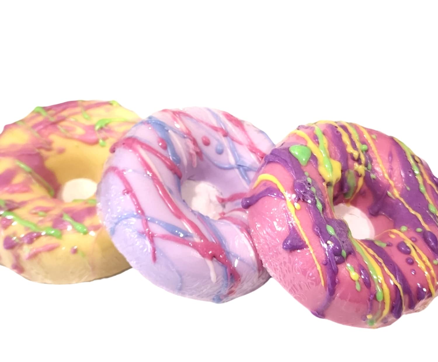Handmade Donut Soap Set of 6 - Shea Butter Novelty Soaps for Bath & Shower - Perfect Gift for Birthdays, Parties & Spa Days