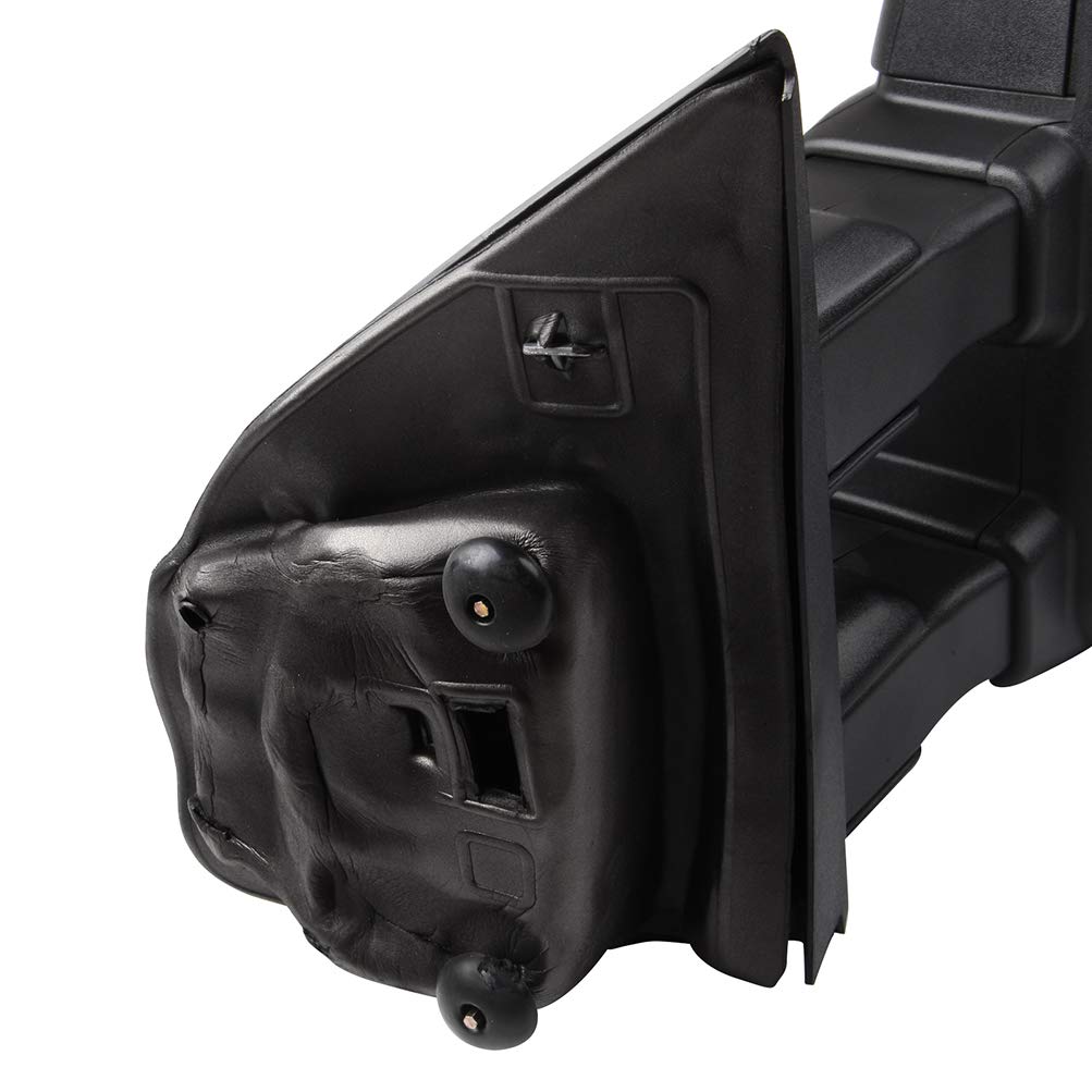 2015-2017 Ford F150 Power Heated Towing Mirrors with Turn Signal & Puddle Light - Black Housing & Conversion Plug (LH/RH Pair) - Perfect for Enhanced Visibility & Safe Towing