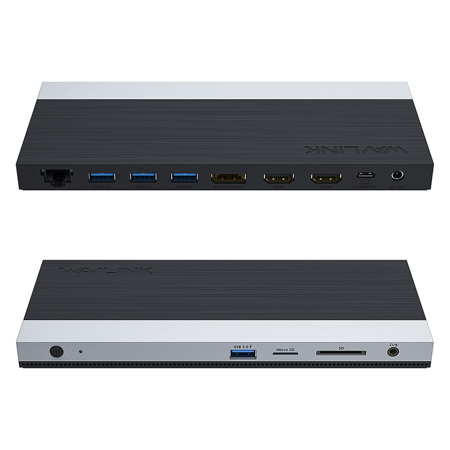 WAVLINK USB C Docking Station Triple Monitor - 100W PD Charging, Dual HDMI & DisplayPort, 4 USB 3.0 Ports, Ethernet, SD/TF Card Reader - Compatible with Dell, HP, Lenovo Laptops (Windows/Mac) - Perfect for Home Office & Multi-Screen Workstations