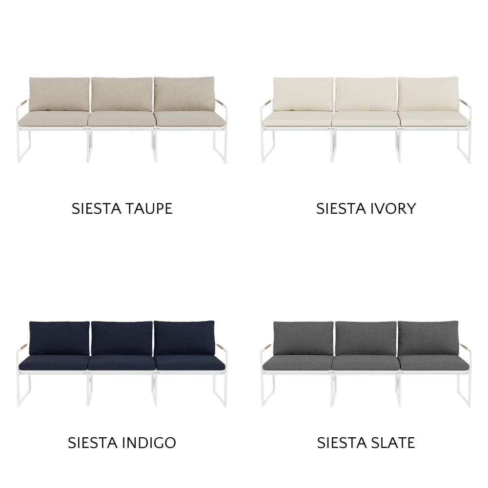 Breeze Aluminum Outdoor 3-Seat Sofa Set - Patio, Garden & Poolside Lounge Furniture for Relaxing Outdoors