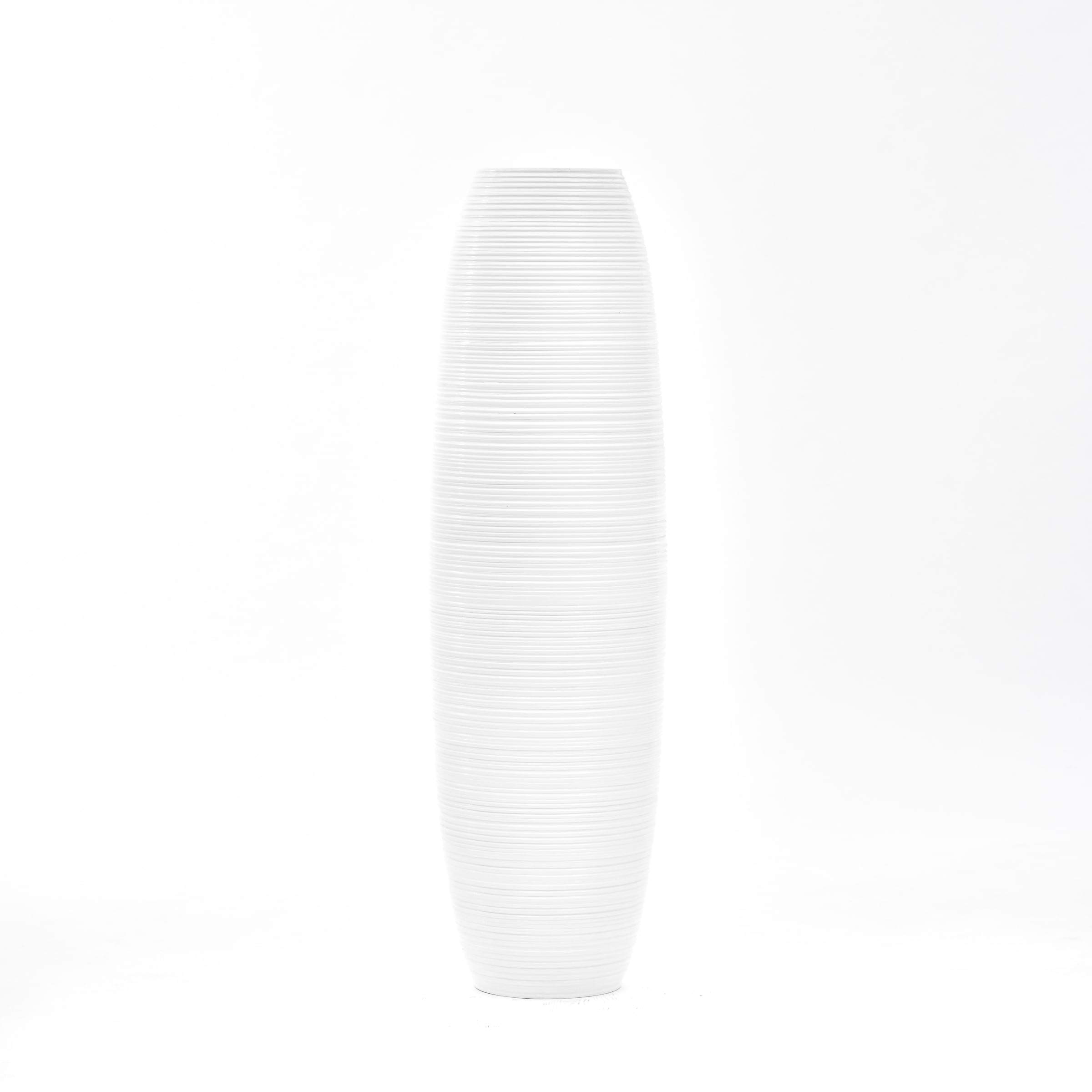 Leewadee 36 Inch Large White Wooden Floor Vase - Farmhouse Home Decor for Flowers, Fake Plants & Pampas Grass - Perfect for Living Room, Entryway & Wedding Decor