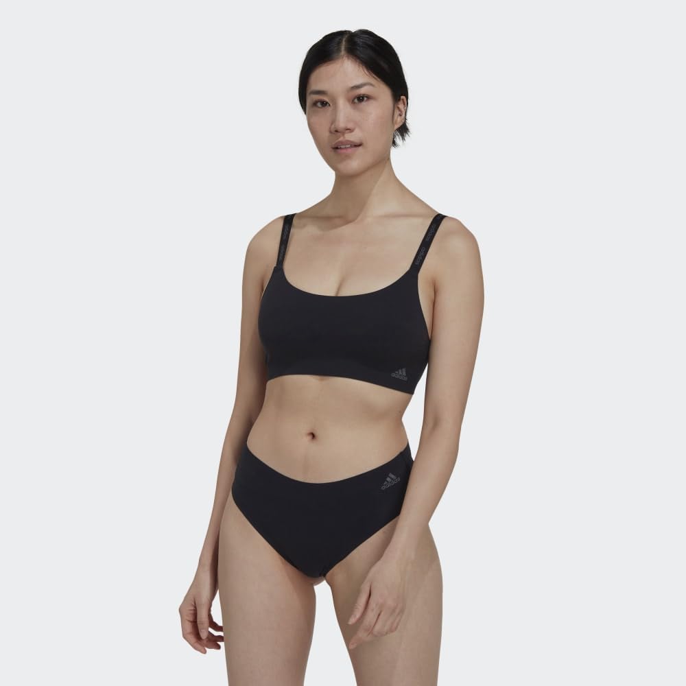 adidas Women's Micro Flex Wireless Seamless Lounge Bra - Comfortable Yoga Sports Bra for Workout, Running & Casual Wear