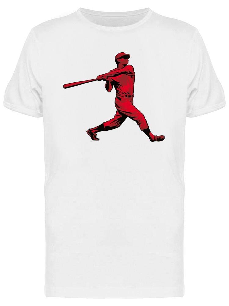 Red High-Performance Baseball Hitter Tee for Men - Perfect for Training, Games & Casual Wear