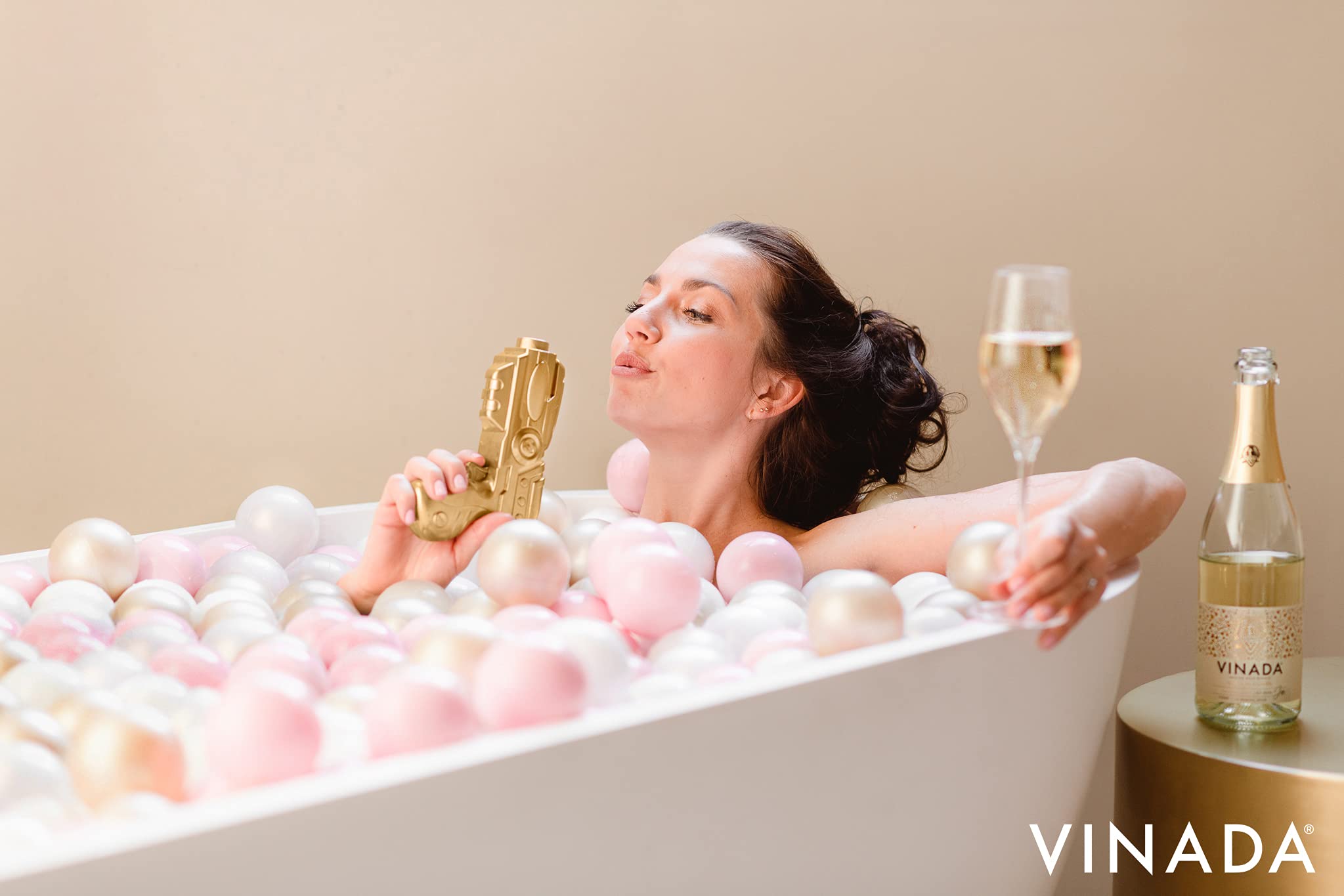 VINADA Sparkling Gold Non-Alcoholic Wine - 750ml (12 Bottles) | Zero Alcohol Champagne Alternative for Celebrations, Weddings & Special Occasions