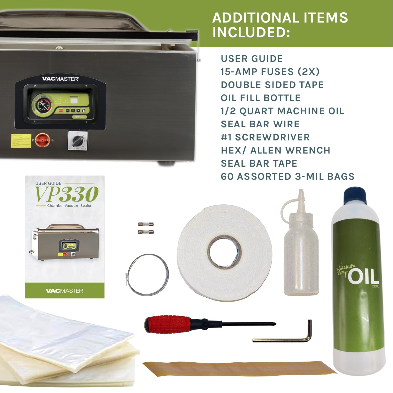 VacMaster VP330 Commercial Chamber Vacuum Sealer for Food Preservation - Perfect for Restaurants, Butcher Shops & Home Meal Prep