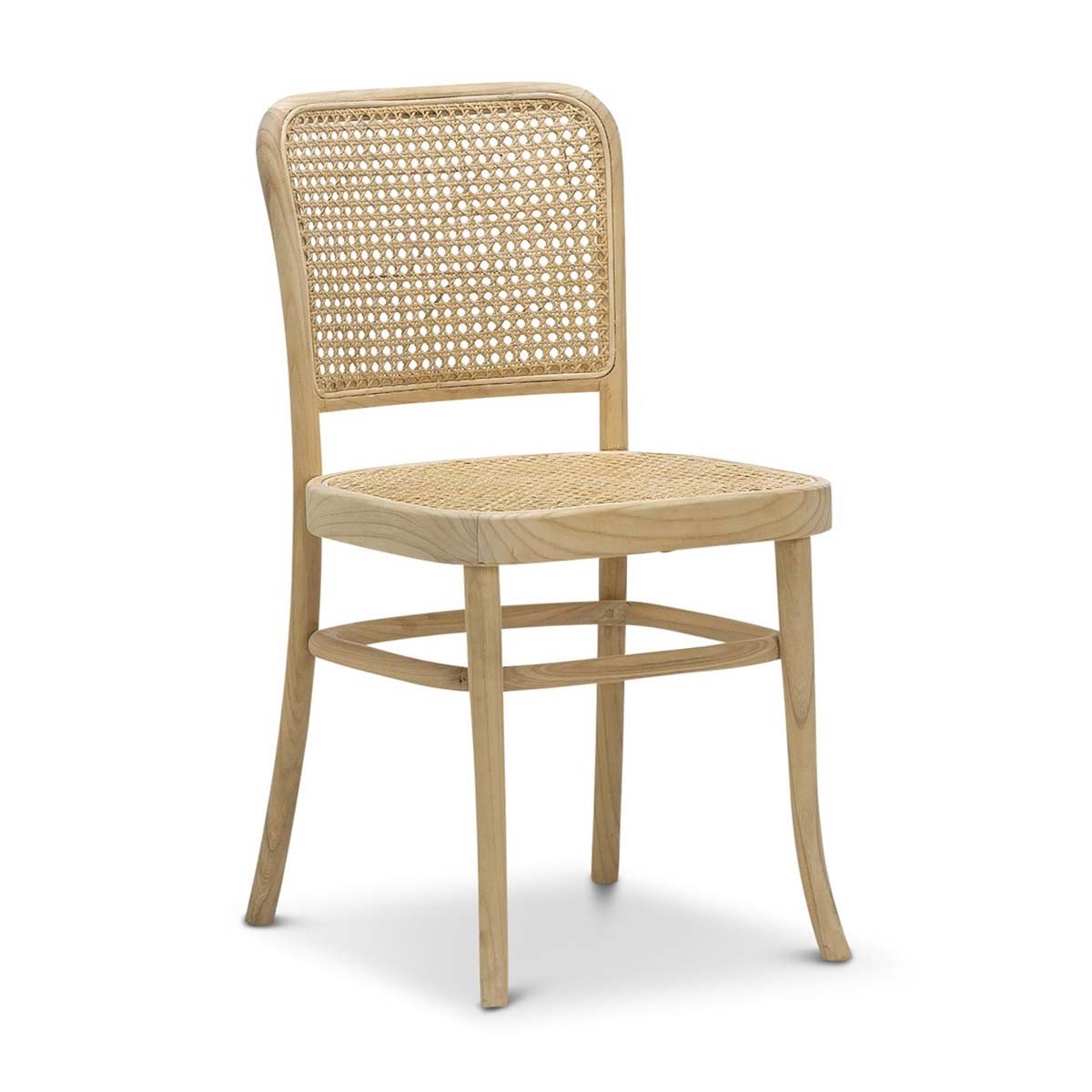 Modern Bentwood Rattan Dining Chairs Set of 2 - Natural Woven Seat & Sturdy Wooden Frame - Perfect for Kitchen, Dining Room, or Breakfast Nook