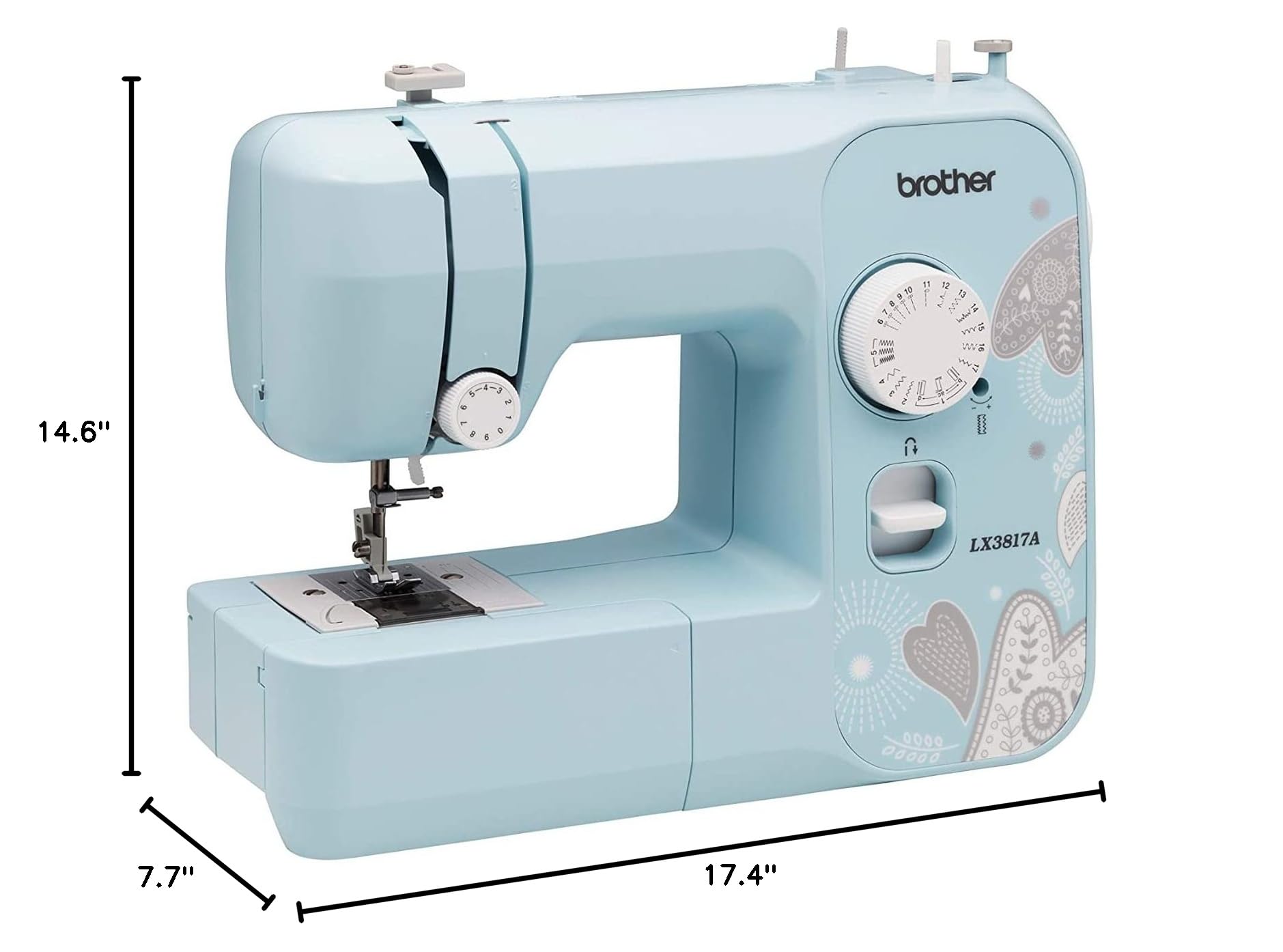 Brother RLX3817A 17-Stitch Sewing Machine - Blue (Renewed) | Perfect for Quilting, Clothing Alterations & DIY Crafts | Home & Professional Use