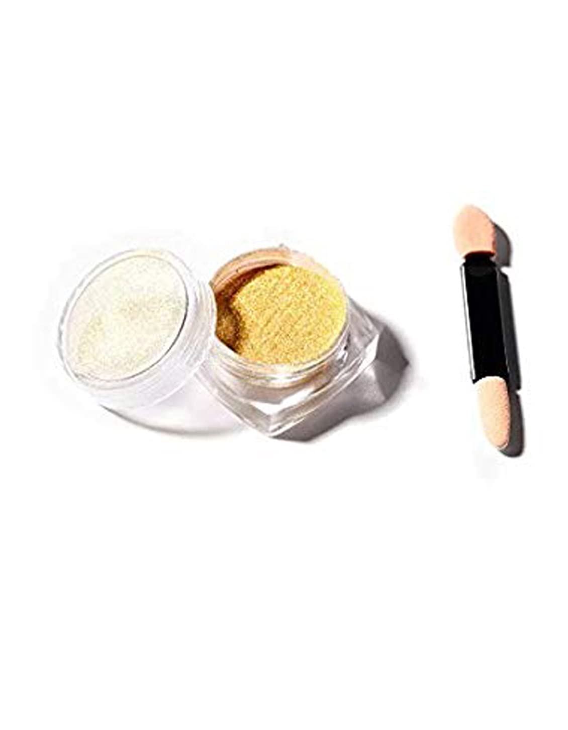 DesiButik Mustard Chrome Powder for Nail Art - Metallic Nail Polish Pigment for Gel & Acrylic Nails - Perfect for Salon, Home Manicure & DIY Nail Designs