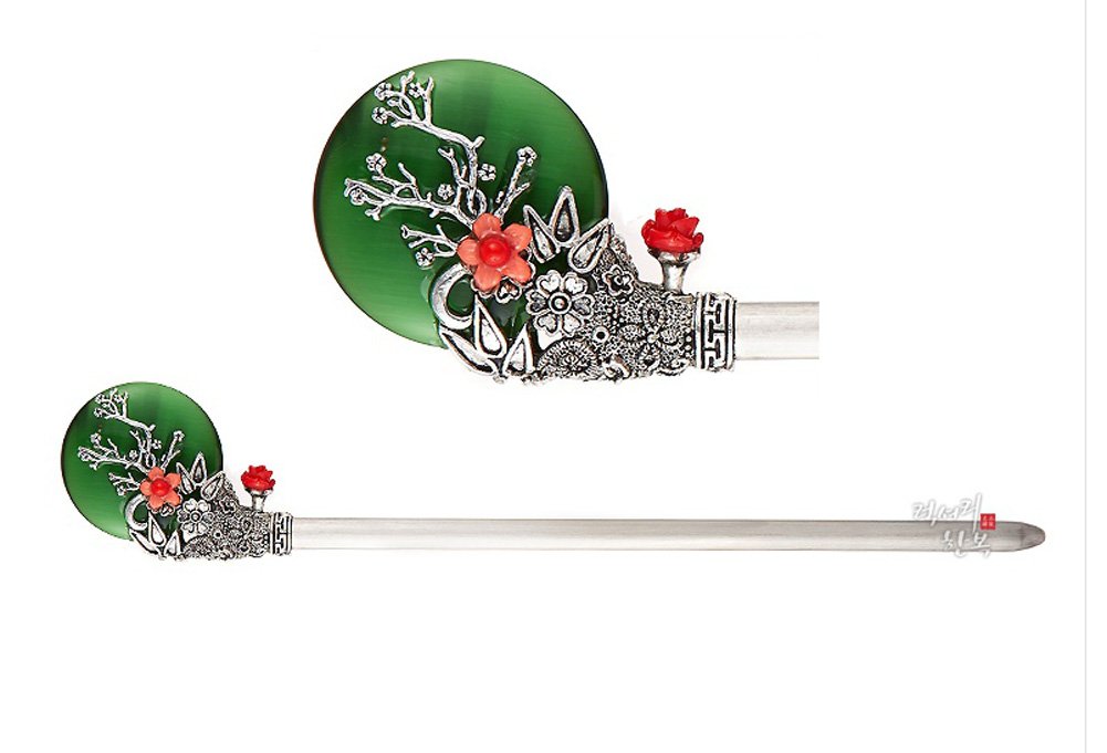 Korean Traditional Hair Accessory Binyeo - Elegant Hanbok Hairpin for Women (9.5 Inches) - Perfect for Weddings, Festivals & Cultural Events