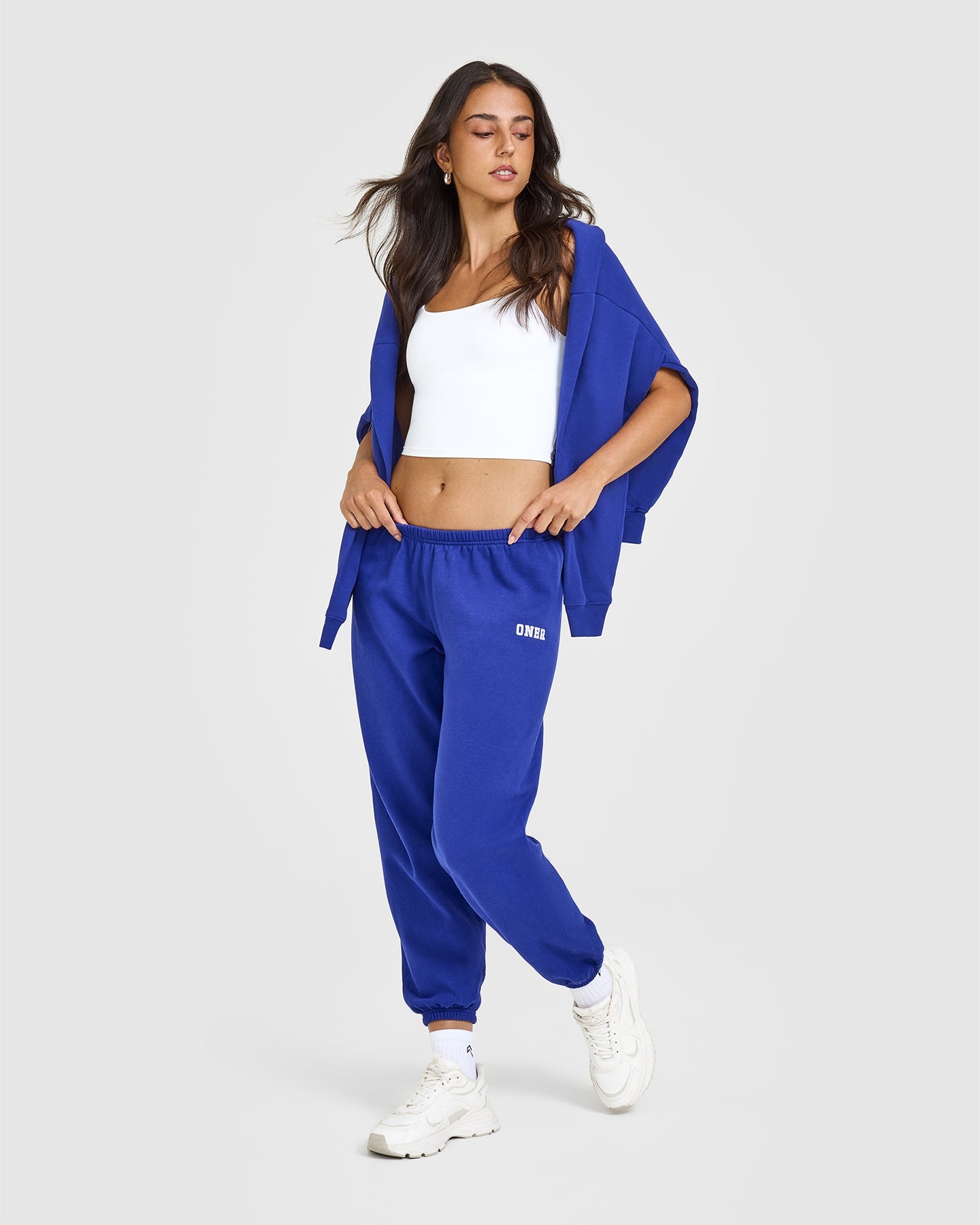 Premium Mid-Weight Jogger Pants for Men & Women - Comfortable Space Blue Athletic Sweatpants for Running, Yoga & Lounge Wear