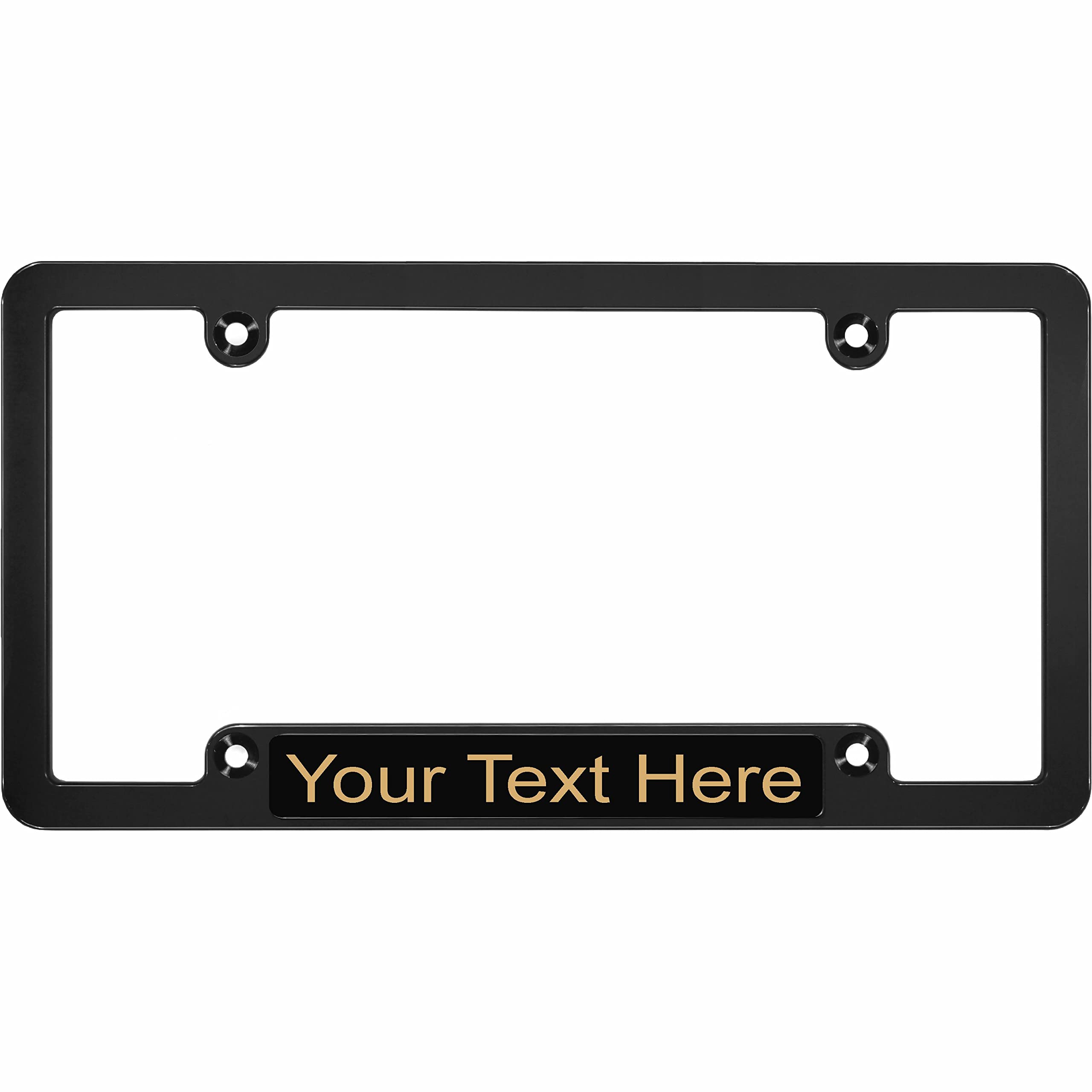 Custom CNC Machined Billet Aluminum Black & Gold 1960 Legacy Car License Plate Frame - Personalized Vintage Style for Classic & Modern Vehicles - Perfect for Car Shows, Gifts & Custom Builds
