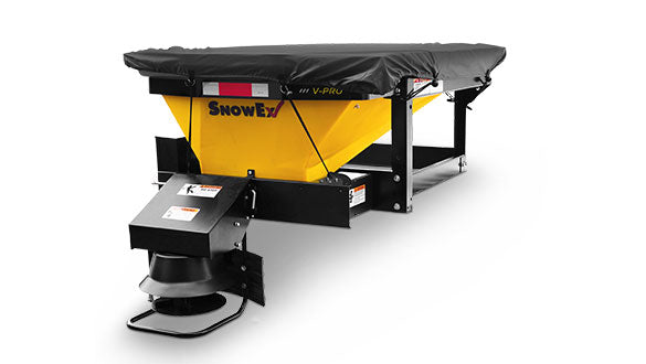 SnowEx V Pro Poly Hopper Spreader - Heavy Duty Salt & Ice Melt Spreader for Driveways, Parking Lots & Commercial Snow Removal