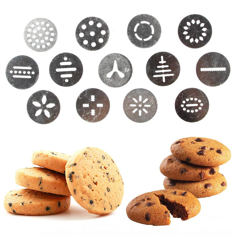 Premium Stainless Steel Cookie Press Gun Set with 8 Icing Nozzles & 13 Molds - Professional Biscuit & Cake Decorating Kit for Baking, Parties & Holiday Treats