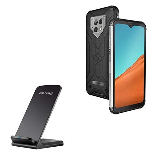 BoxWave Wireless Charger Stand with Quick Charge for Blackview BV9800 - Fast Cordless Charging Solution for Home, Office & Travel (Jet Black)