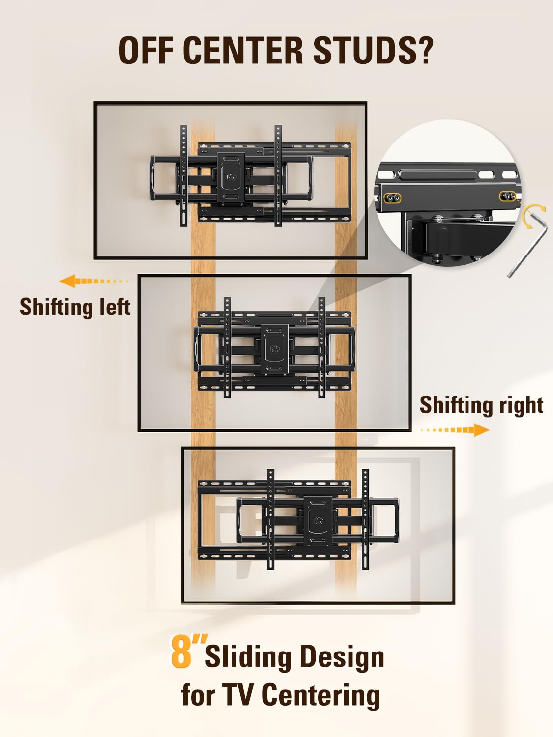 Mounting Dream Full Motion TV Wall Mount for 42-86 Inch TVs - Dual Articulating Arms, Easy Centering, Max VESA 600x400mm, Holds 132 lbs - Perfect for Living Room, Bedroom & Home Theater (Model MD2198)