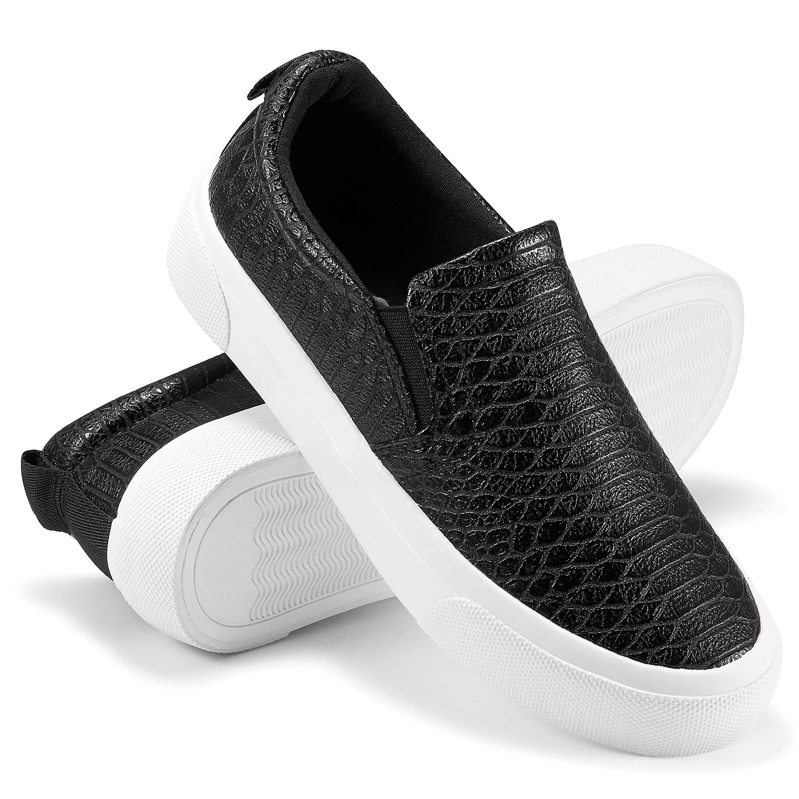 JENN ARDOR Women's Slip On Sneakers - Comfortable Casual Walking Shoes | Fashion Flats for Everyday Wear | Perfect for Work, Travel & Running Errands