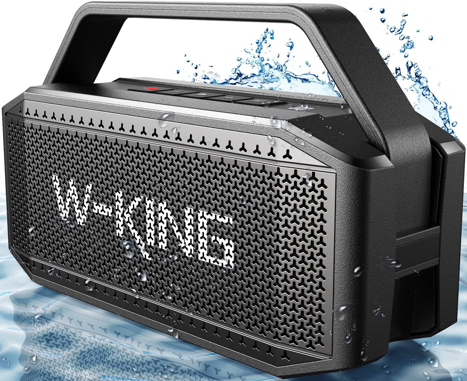 W-KING 100W Portable Bluetooth Speaker - Wireless Outdoor Waterproof Loud Boombox with Dual Subwoofers, 60W Bass, 40H Playtime, Power Bank, TF/AUX/EQ - Perfect for Pool Parties, Camping & Beach Outings