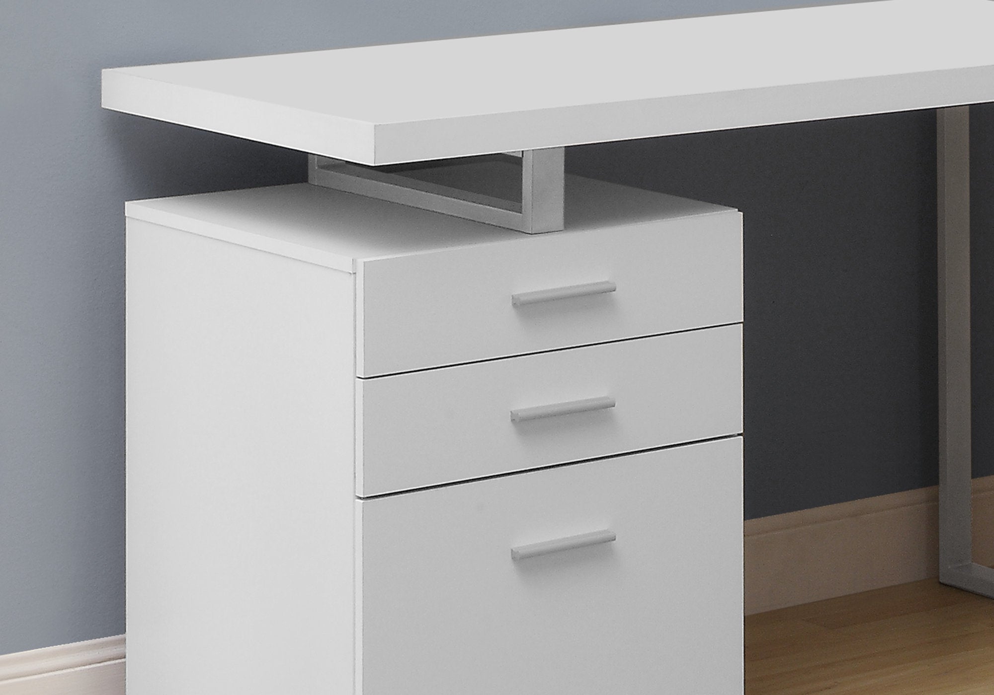 48L White Office Series Storage Cabinet - Left or Right Facing for Home & Office Organization - Perfect for Files, Supplies & Stationery Storage