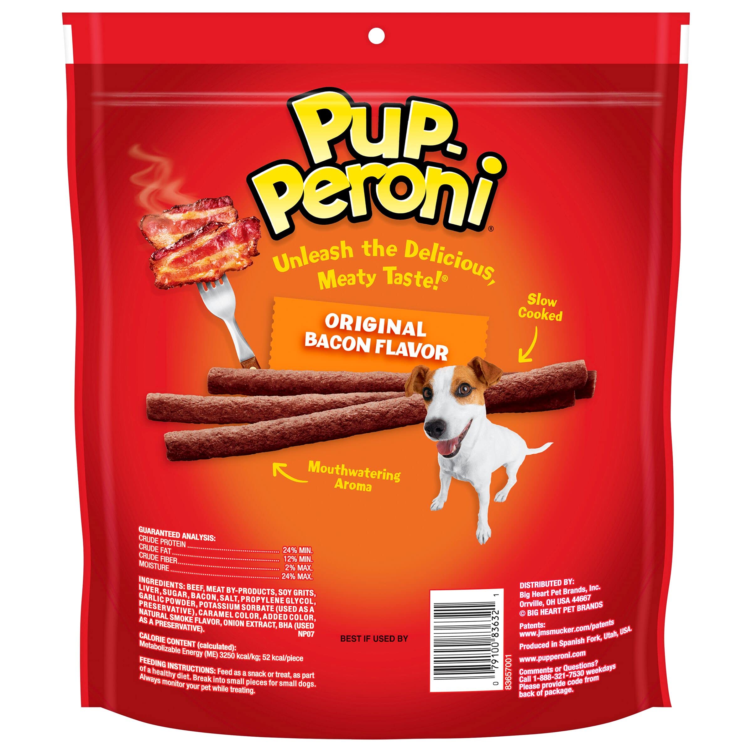 Pup-Peroni Original Bacon Flavor Dog Treats - 22.5 oz (Pack of 4) | High Protein Dog Snacks for Training, Rewards & Travel | Made in USA