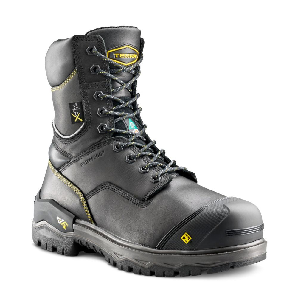 Terra Gantry Men's 8 Composite Toe Work Safety CSA Boot with Internal MET Guard TR0A839CBLK - Black - Durable & Comfortable for Construction, Warehouse & Industrial Work