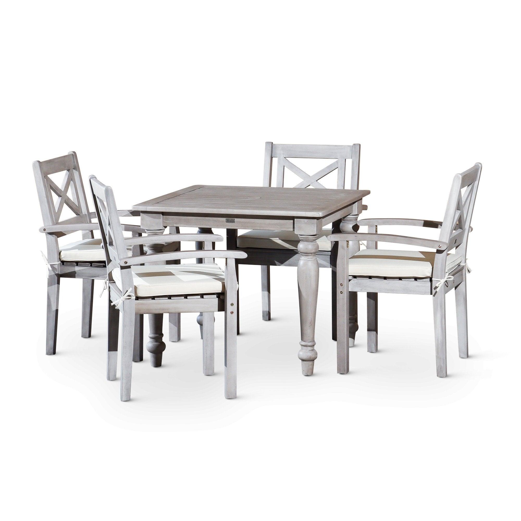 Premium Castlewood Canyon Outdoor Dining Set - Patio Furniture for Backyard, Garden, Deck - Weather-Resistant & Durable - Perfect for BBQs, Family Gatherings, and Outdoor Entertaining