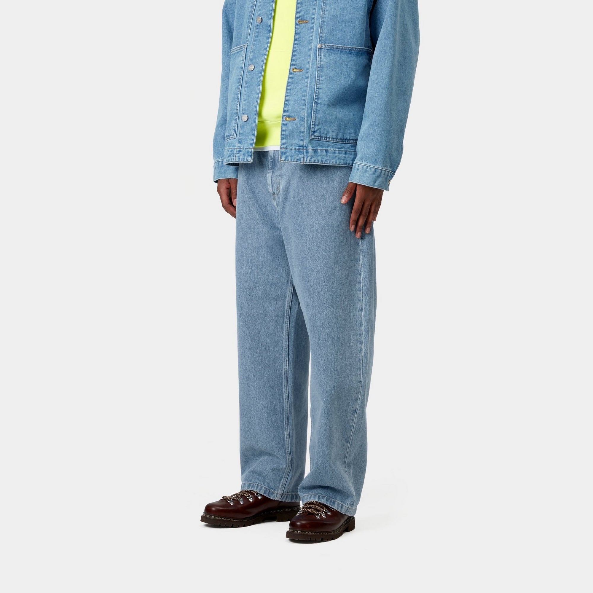 Brandon Men's Casual Pants - Stone Bleached Blue Denim Jeans for Everyday Wear & Comfort | Perfect for Work, Travel & Outdoor Activities