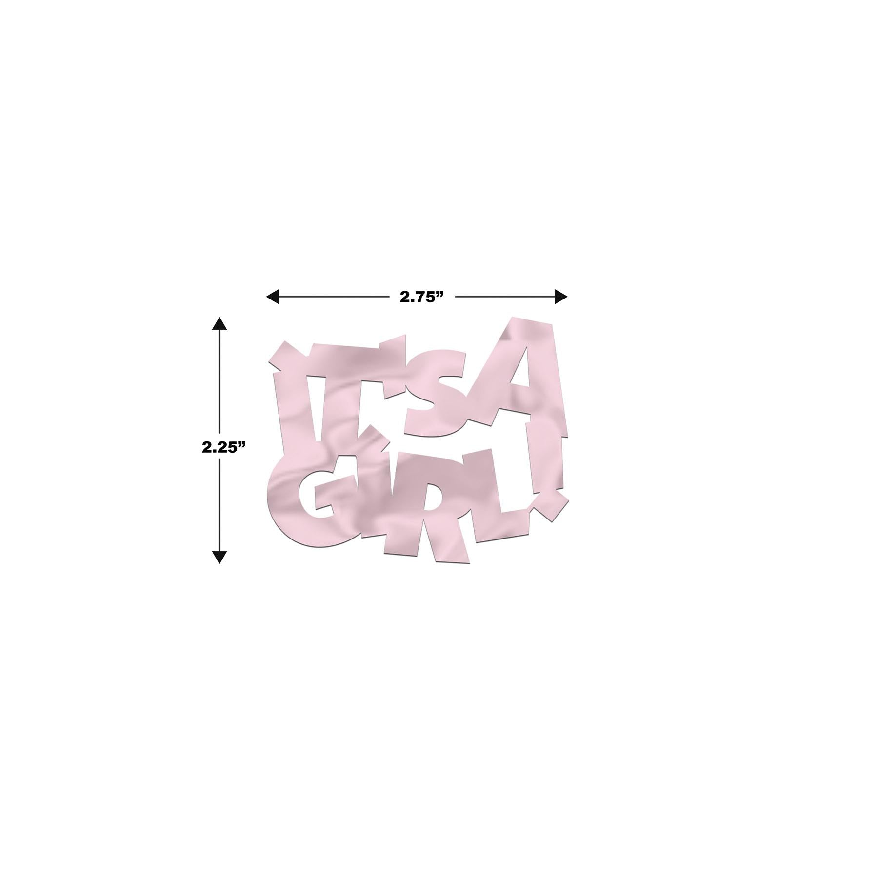 12 Pack Beistle Jumbo It's A Girl Confetti - Premium Baby Shower Decorations for Gender Reveal Parties & Celebrations