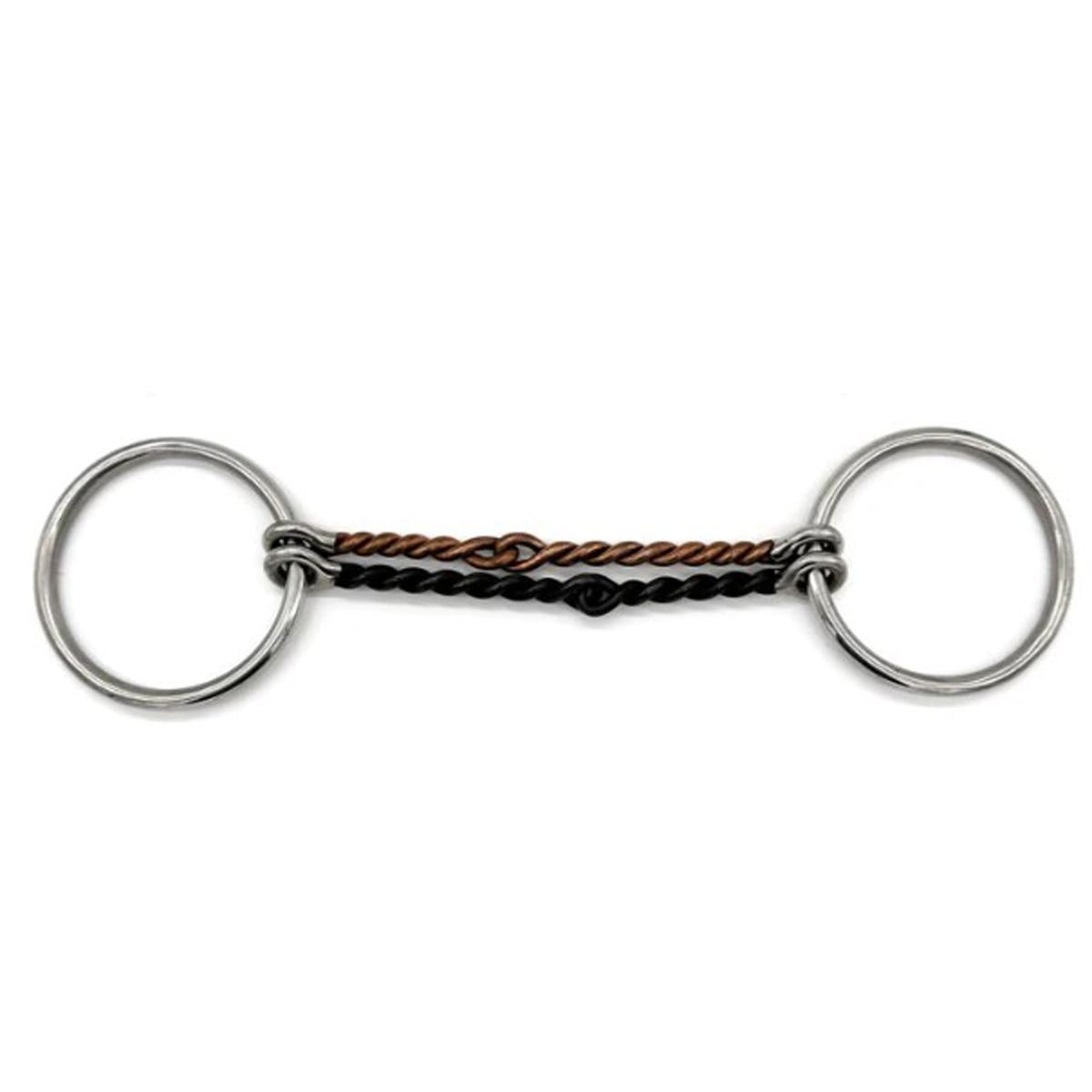 AJR Double Twisted Copper and Steel Snaffle Bit for Horse Training - Durable Equestrian Bit for Western & English Riding
