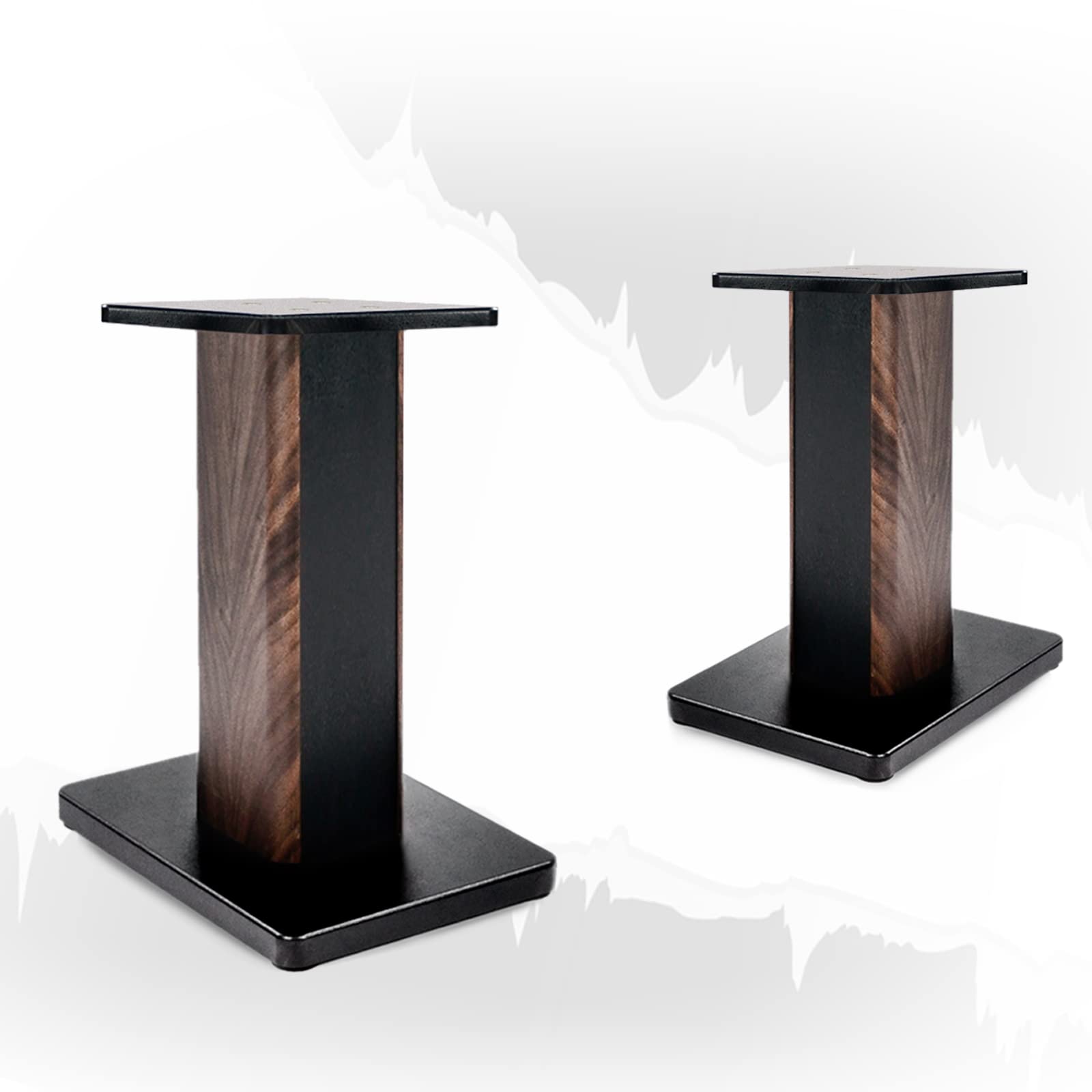 20 Inch (50CM) Wood Speaker Stands - Pair for Home Theater, HiFi, Desktop & Satellite Speakers - Enhanced Audio Listening Experience - Perfect for Home Cinemas, Gaming & Music Studios