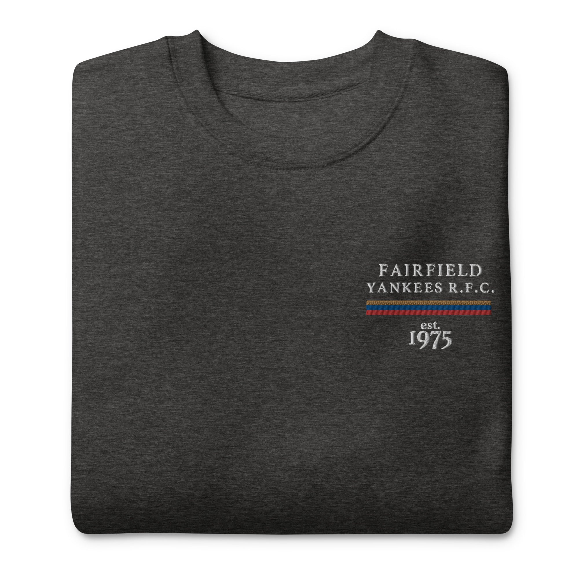 Fairfield Yankees RFC Embroidered Crewneck Sweatshirt - Men's Casual Pullover for Rugby Fans & Sports Enthusiasts - Perfect for Game Day, Tailgating & Everyday Wear