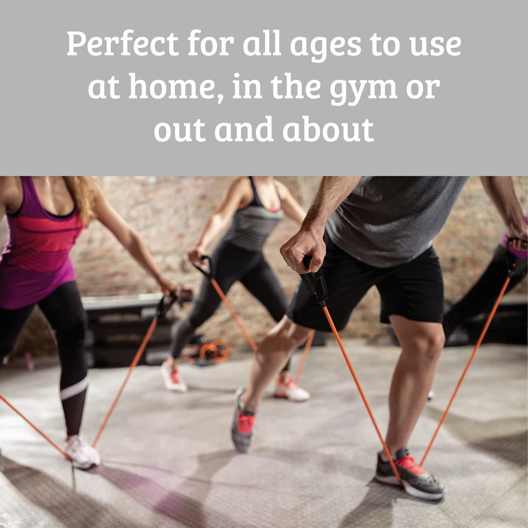 AFX Sports 5-Piece Resistance Bands Set with Handles & Ankle Straps - Home Gym Equipment for Strength Training, Yoga, Pilates & Physical Therapy - Perfect for Full-Body Workouts at Home or Travel Fitness