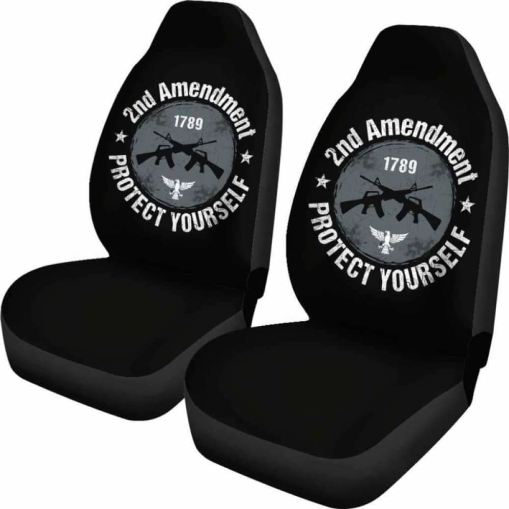 2nd Amendment Car Seat Covers - Patriotic Gun Rights Protection for Vehicles | Durable & Stylish for Trucks, SUVs & Cars - Perfect for Road Trips & Daily Commutes