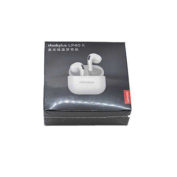 Lenovo LP40 II Wireless Earbuds - Bluetooth 5.0, Stereo Sound, Touch Control for iPhone, Android, Workout & Travel