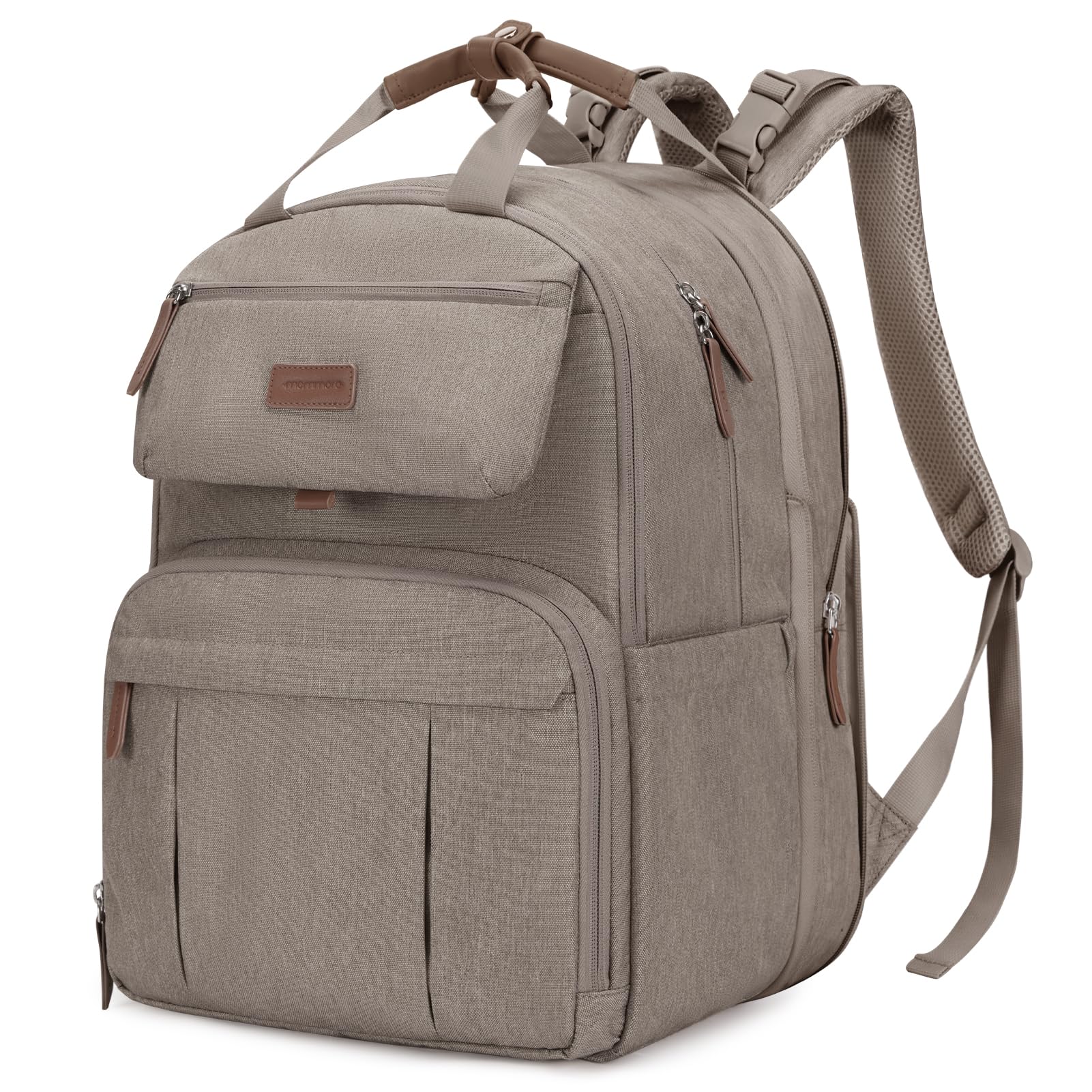 **Mommore Expandable Diaper Backpack for Twins & 2 Kids – Large Water-Resistant Baby Bag with Changing Pad – Durable Travel Backpack for Moms & Dads – Perfect for Daycare, Travel & Outings**