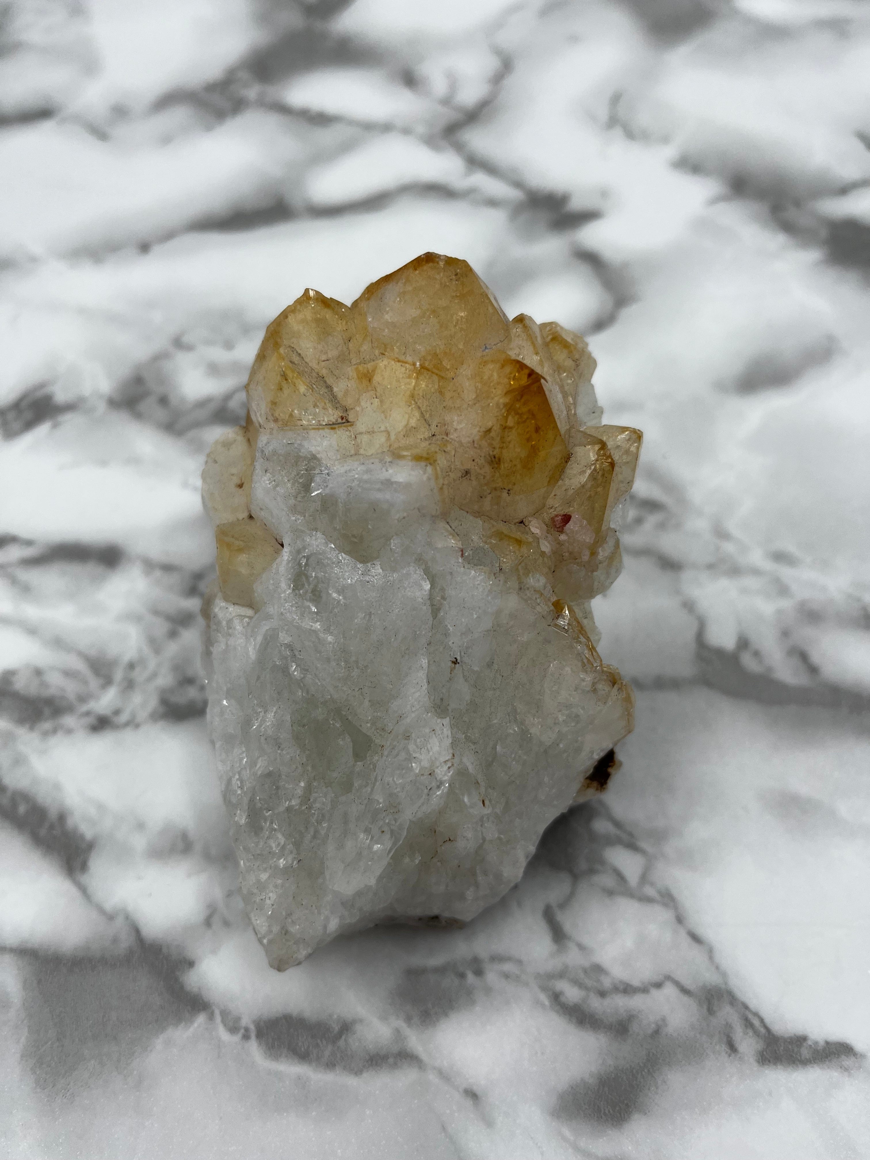 Natural Citrine Crystal Cluster - 15cm Healing Stone for Home Decor, Meditation & Positive Energy | Perfect for Gifts, Feng Shui & Spiritual Practices