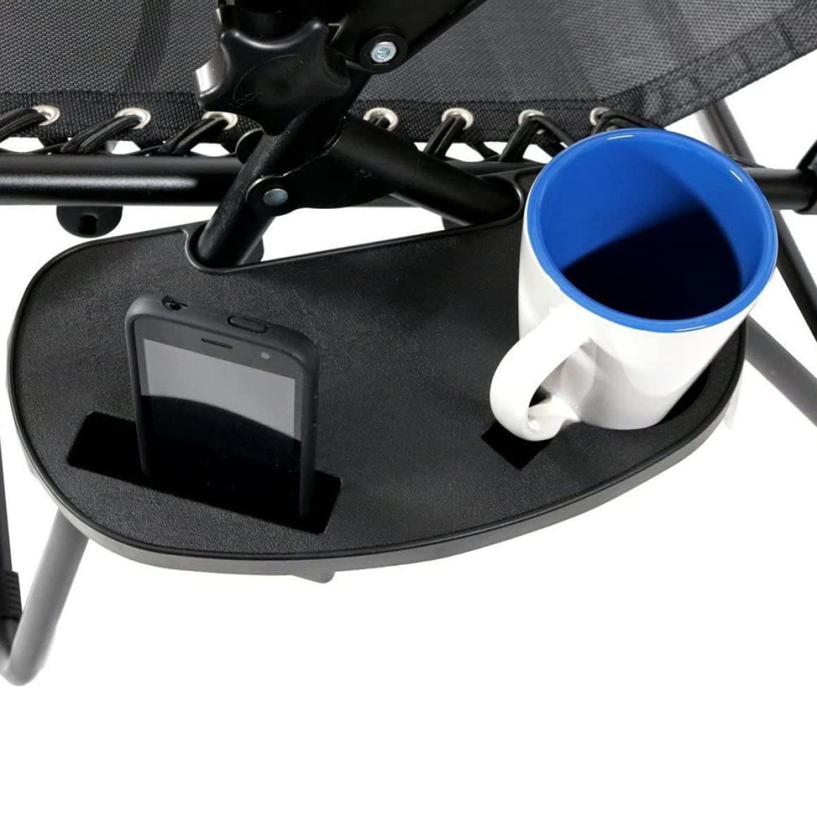 2-Pack Beach Chair Cup Holder with Tray - Universal Drink Holder for Desk, Office, and Outdoor Use - Compatible with Phones & Devices - Perfect for Pool, Picnic, and Camping