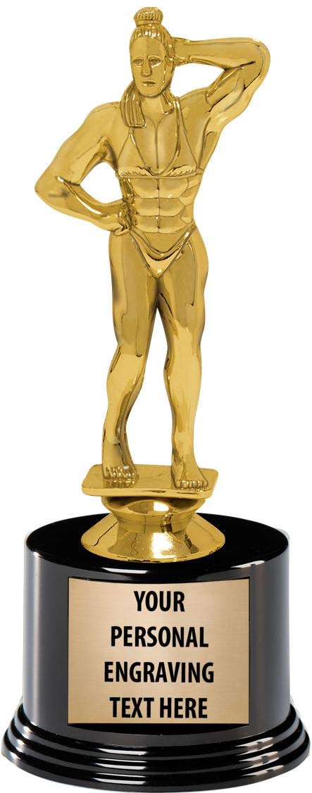 Custom Engraved Female Bodybuilding Trophy - 7.25