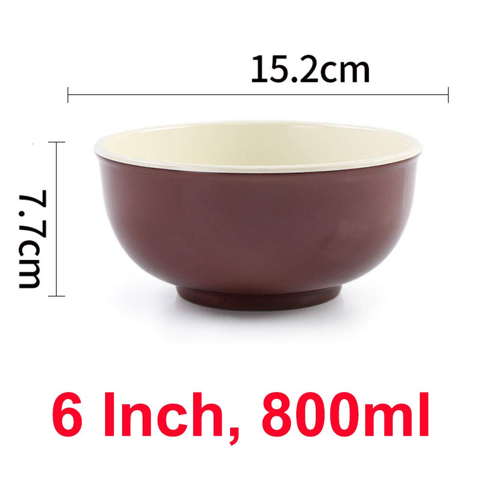 Durable A5 Melamine Bowls Set - Unbreakable Dinnerware for Rice, Soup & Noodles | Restaurant & Home Use