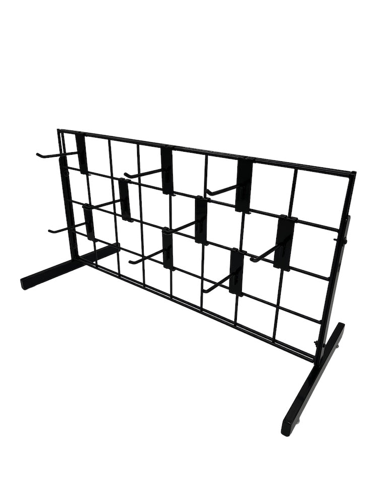 Black Gridwall Countertop Display with Mini T Legs - Heavy Duty 12