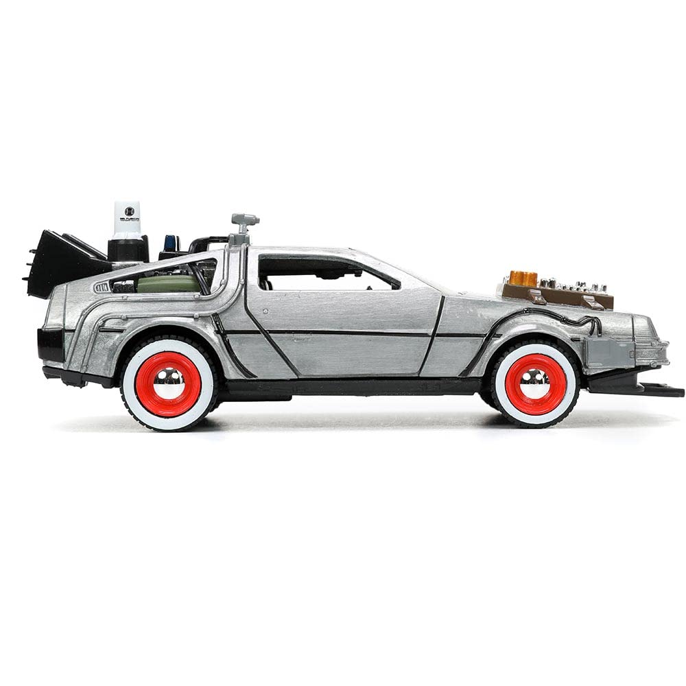 Jada Toys Back to The Future Part III 1:32 Scale Die-Cast Time Machine Car - Collectible Toy for Kids & Adults - Perfect for Display, Gifts, and Movie Fans