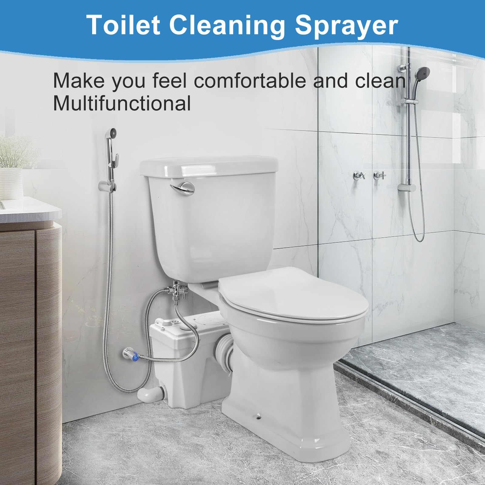 Portable Handheld Bidet Sprayer for Toilet - Adjustable Water Pressure Zinc Alloy Shower Set with Hose | Perfect for Feminine Hygiene, Baby Diaper Cleaning & Postpartum Care | Easy Wall or Toilet Mount Installation