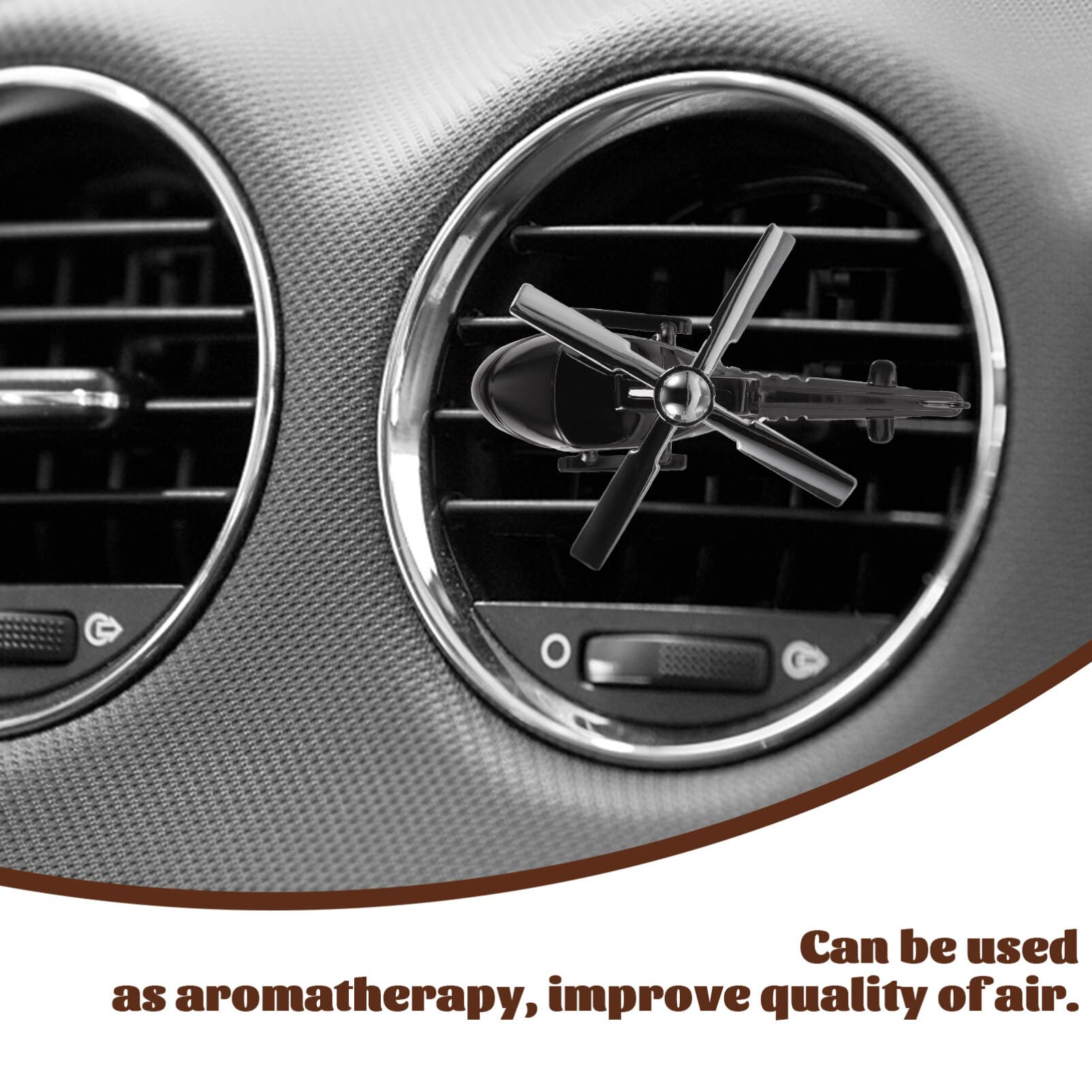 Car Air Freshener Helicopter Rotating Diffuser - Aroma Vent Clip for Car & Airplane Interior Decoration, Ideal for Long Drives & Travel