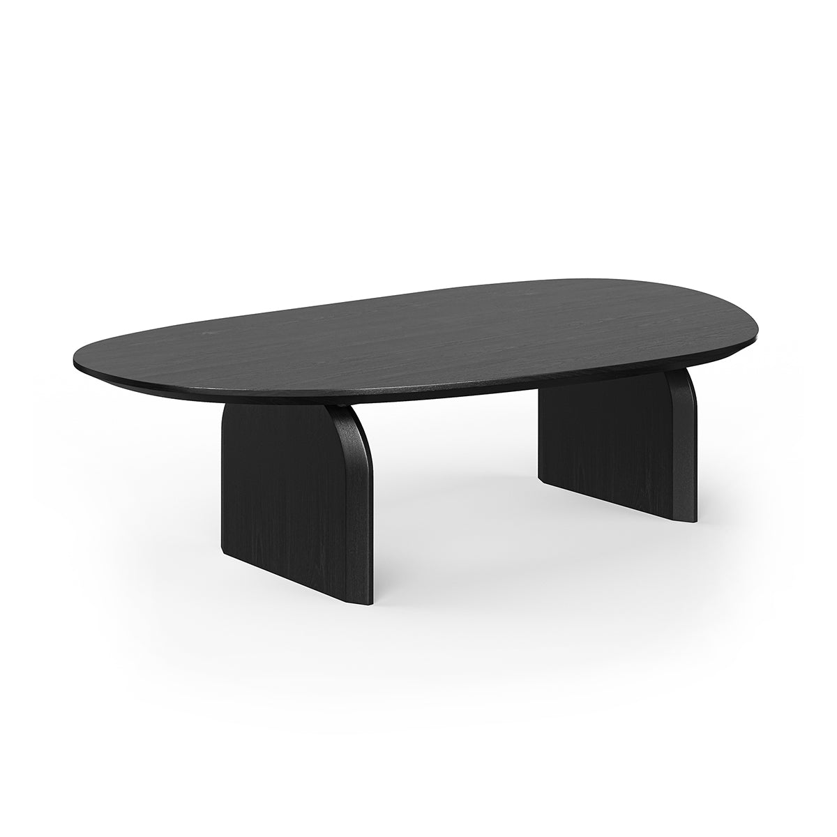 Stylish Oval Oak Coffee Table - Solid Wood Modern Living Room Furniture for Home Decor & Relaxation