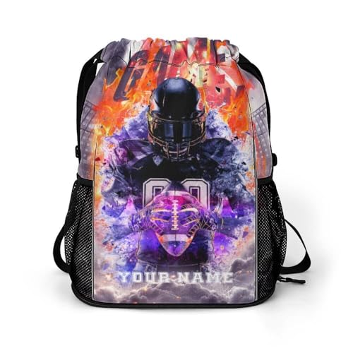 Football Drawstring Backpack 1 Upgraded Custom