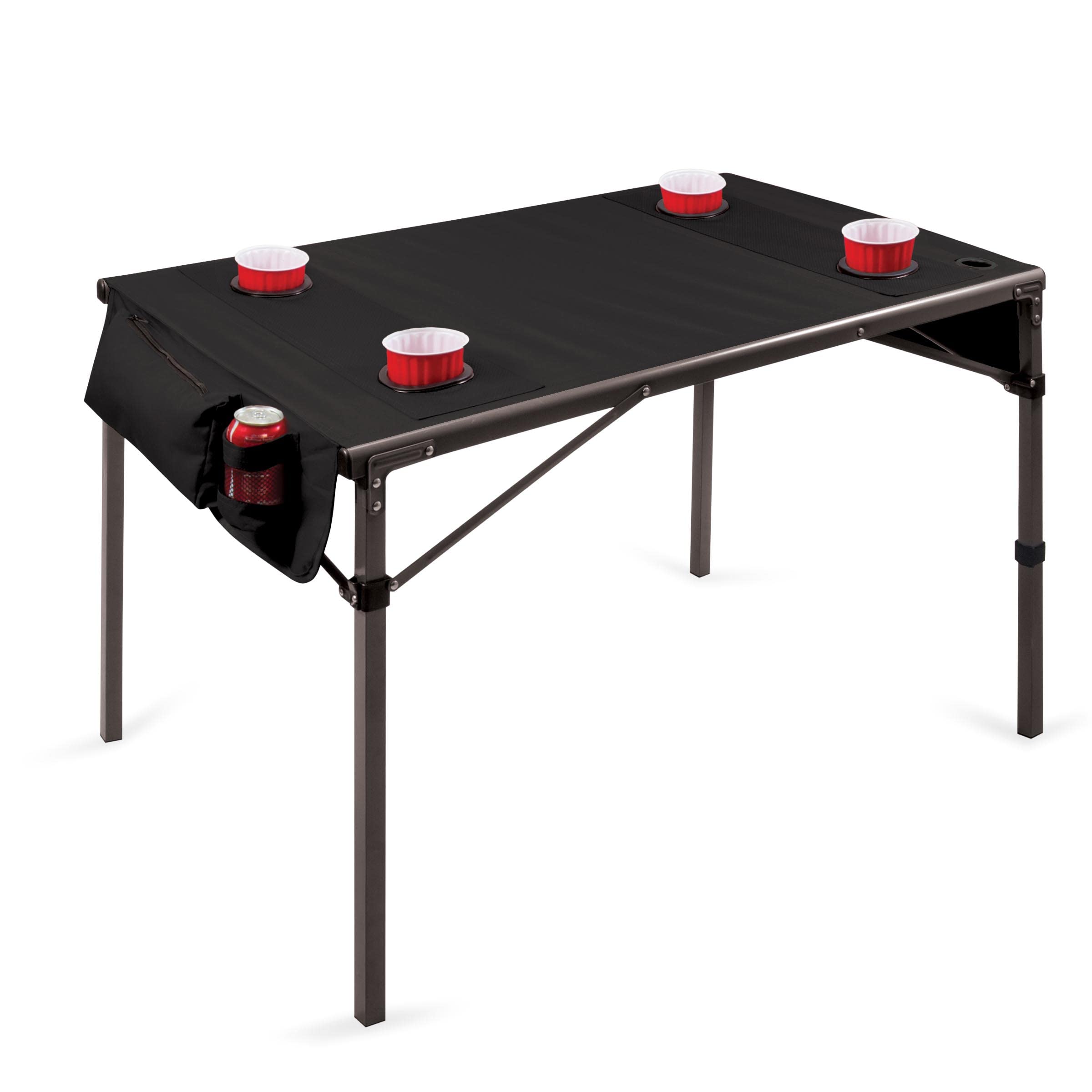ONIVA by Picnic Time - Portable Folding Camping Table with Carry Bag, Lightweight Soft Top Design for Outdoor Picnics, Beach, BBQ & Tailgating (Black, 6